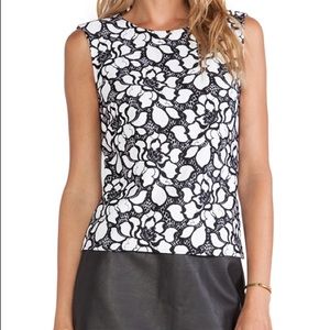 DVF Sleeveless Embroidered Eyelet Top
